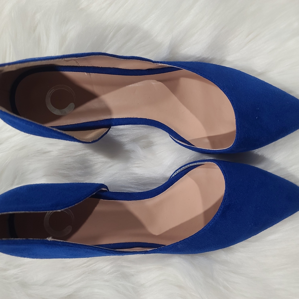 Elegant Blue Women's Shoes Blue Flats Sz 7